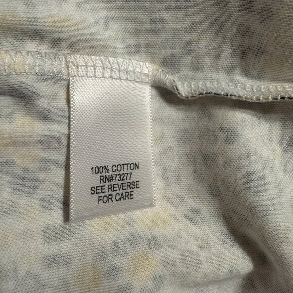 ❤️NWT SPRING/SUMMER GRAY & YELLOW PRINT CLASSIC TEE SMALL - Picture 6 of 8